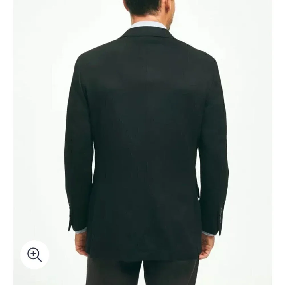 Brooks Brothers Tollegno 1900 Cashmere Madison Fit sportcoat, Black, Size 46R